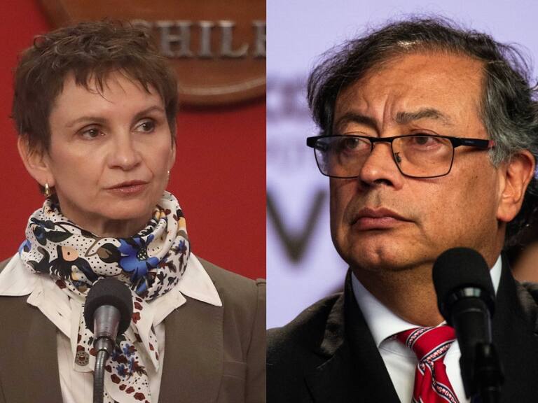 La ministra del Interior, Carolina Tohá, y el presidente de Colombia, Gustavo Petro