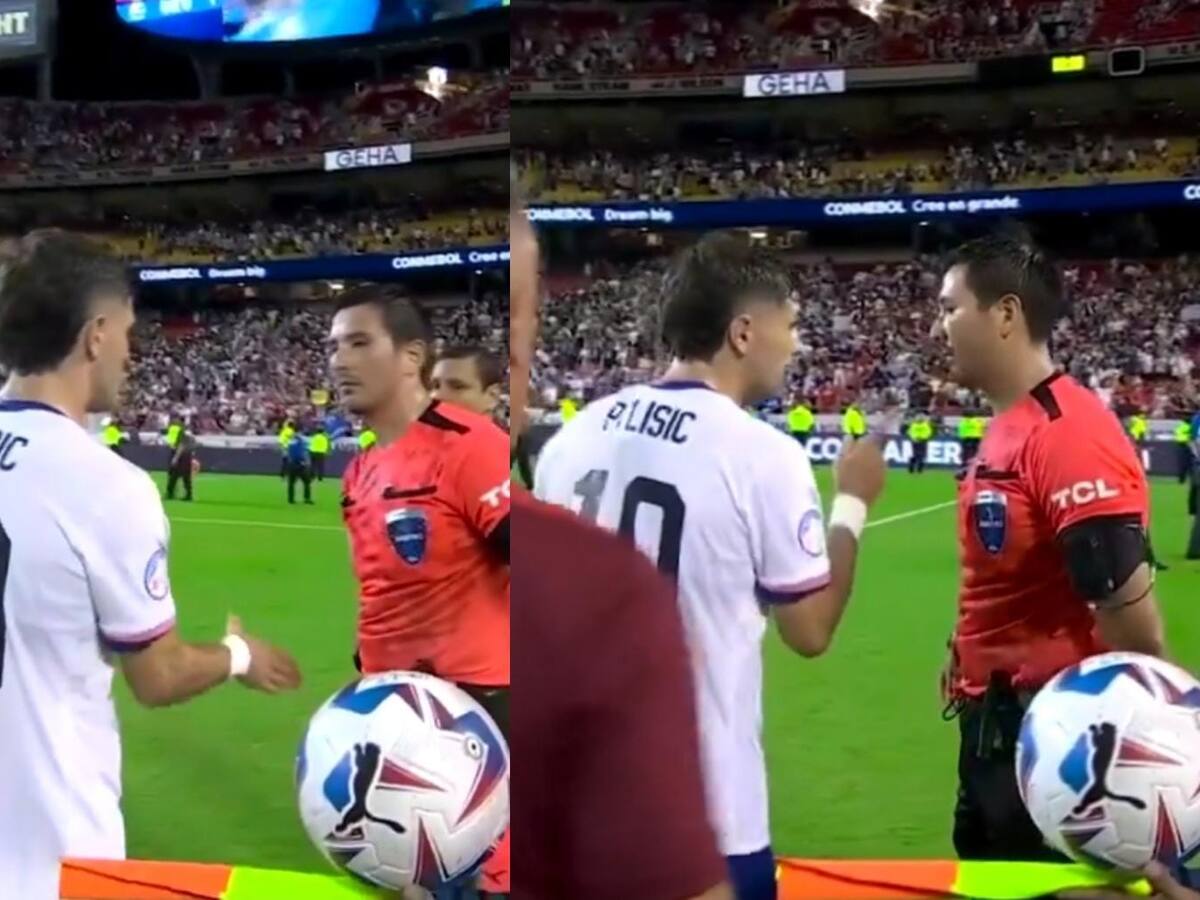 Polémico gesto y tenso cara a cara: el cruce entre Pulisic y árbitro tras eliminación de Estados Unidos en la Copa América