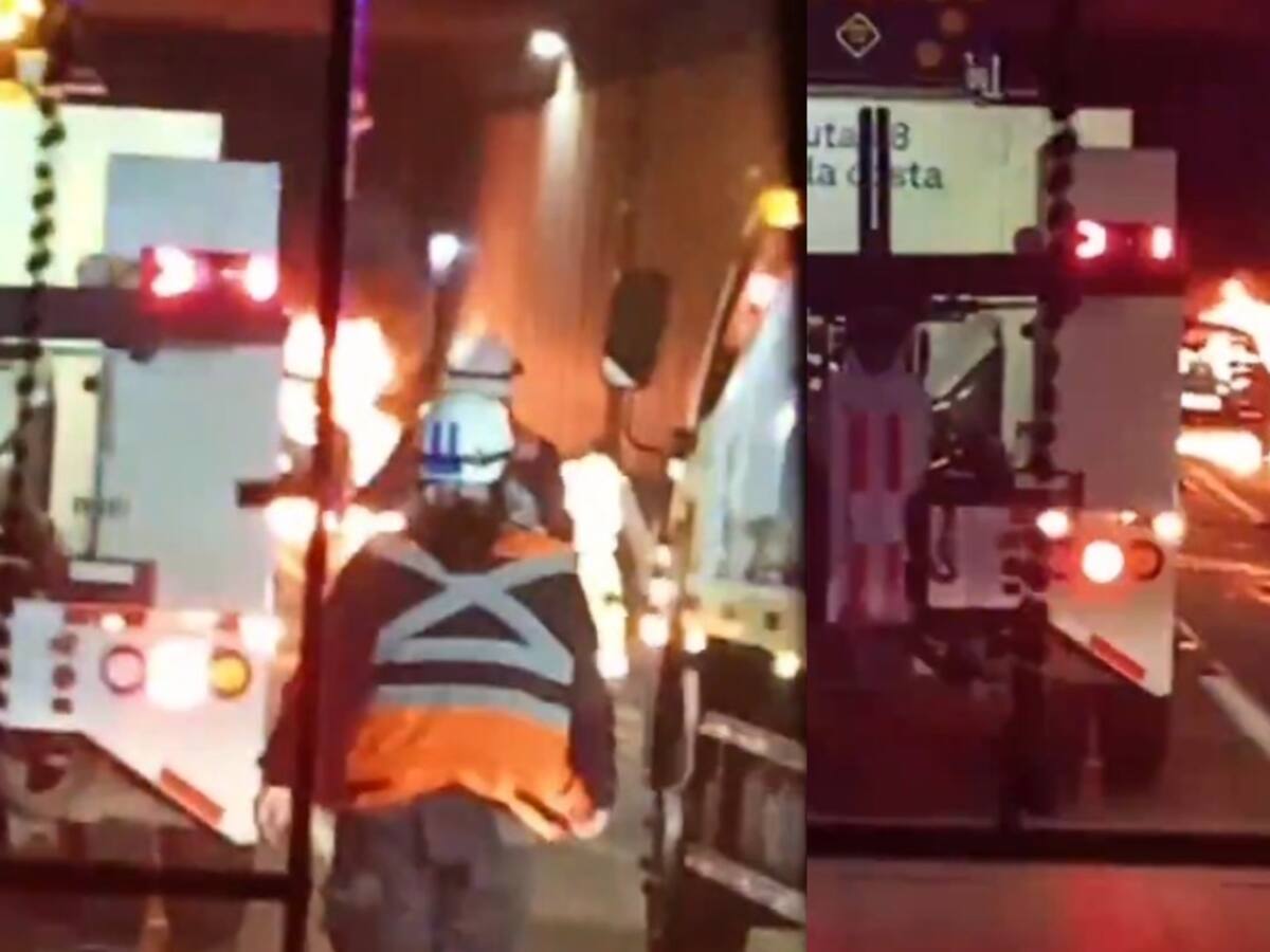 Incendio de automóvil provoca suspensión del tránsito en parte de la Ruta 68