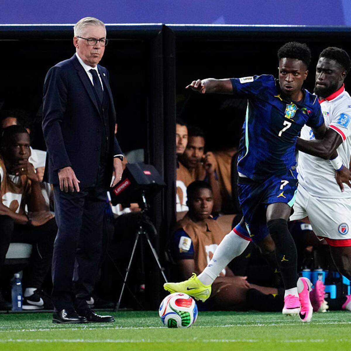 El coqueto enganche con el trasero de Vinícius Jr ante Haití que casi fue gol en el Mundial 2026