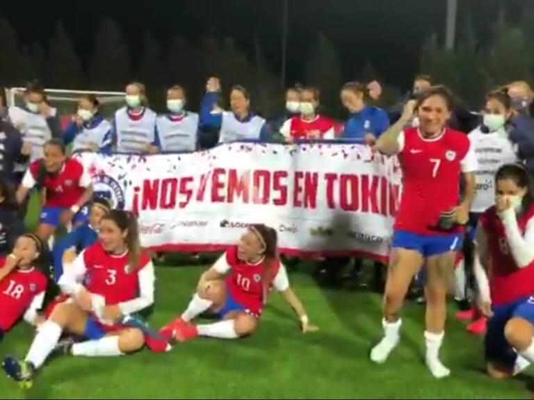 Así celebró la Selección Chilena Femenina su histórica clasificación a los Juegos Olímpicos de Tokio 2021