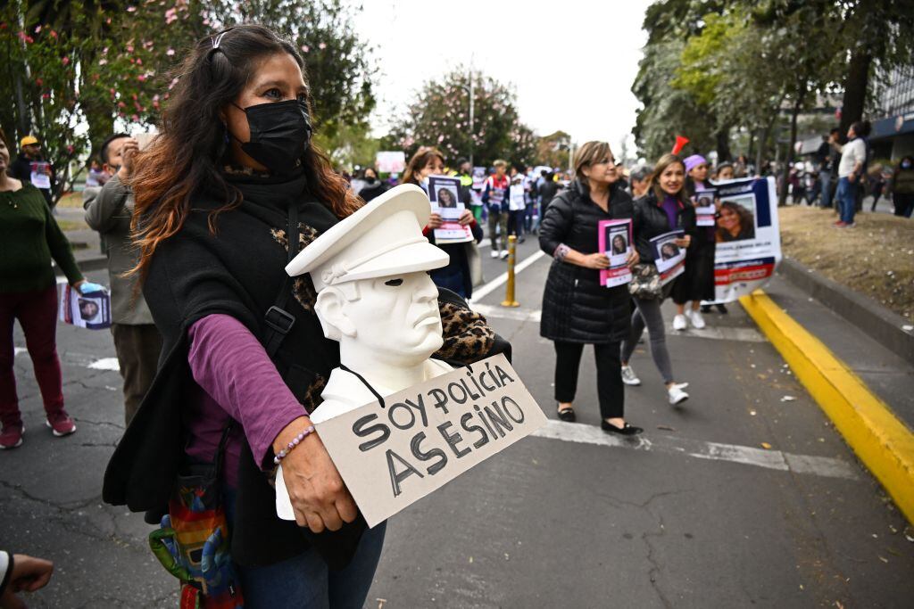 Manifestación por el femicidio de María Belén Bernal en Ecuador