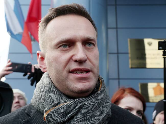 Alexei Navalny en un acto opositor en Rusia