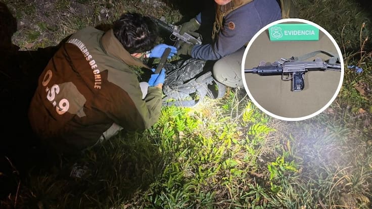 Carabineros recupera subametralladora UZI extraviada durante operativo antidroga en Puerto Montt