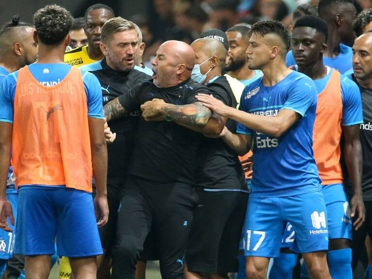 Jorge Sampaoli se refirió a la pelea en partido de la Ligue 1, pero lo rechazan en redes sociales