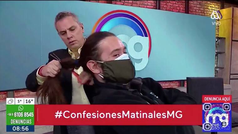 José Miguel Viñuela cortando el pelo
