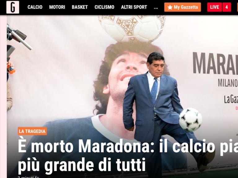 Conmoción mundial: Así reaccionaron los medios internacionales tras la muerte de Maradona