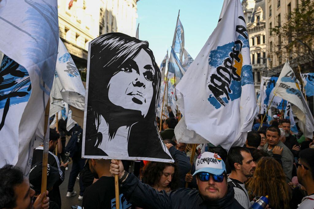 Manifestación por la vicepresidenta argentina Cristina Fernández