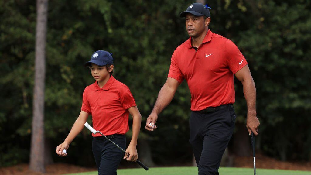 Tiger y Charlie Woods