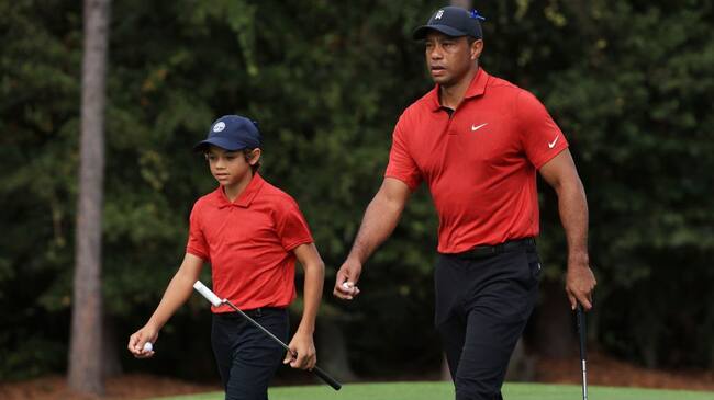 Tiger y Charlie Woods