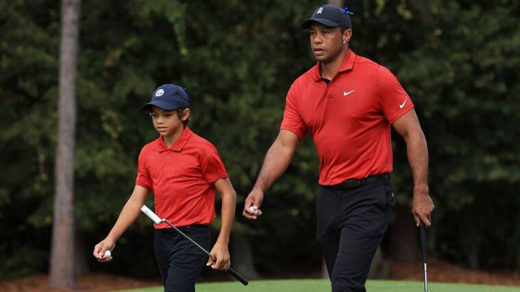 Tiger y Charlie Woods