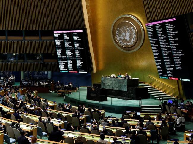 El salón de la asamblea general de la ONU en Nueva York
