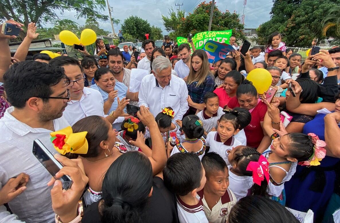 Andrés Manuel López Obrador en visita oficial a Tabasco