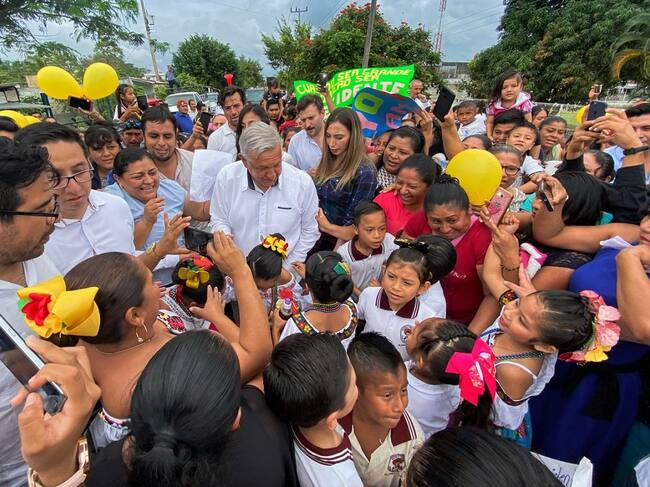 Andrés Manuel López Obrador en visita oficial a Tabasco