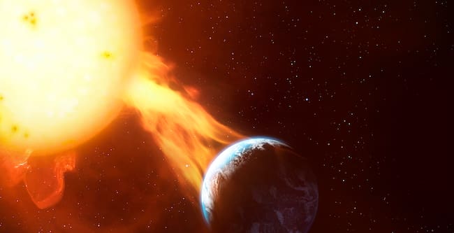 Ilustración del efecto que causa el Sol sobre la Tierra