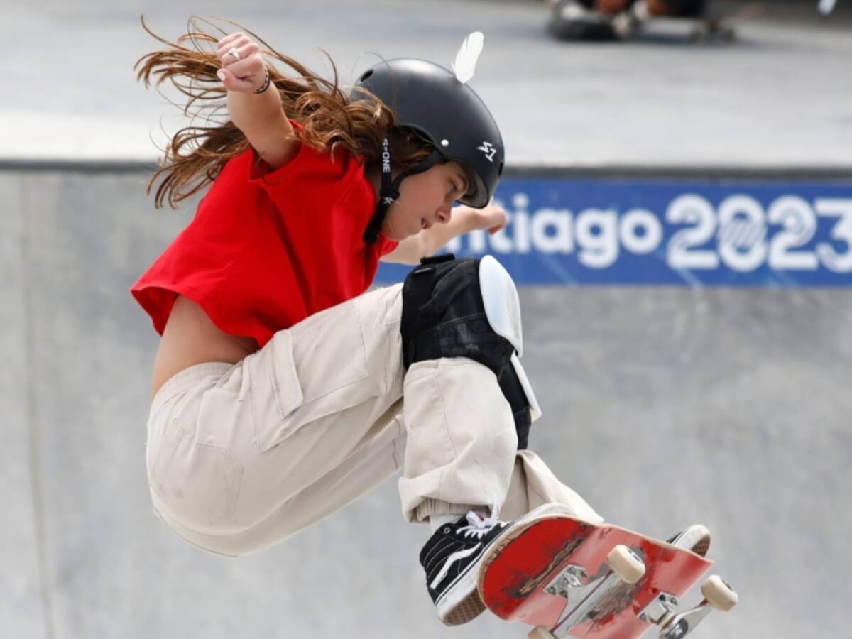 Santiago 2023: la canadiense Fay DeFazio Ebert de tan sólo 13 años se llevó el oro en skateboarding