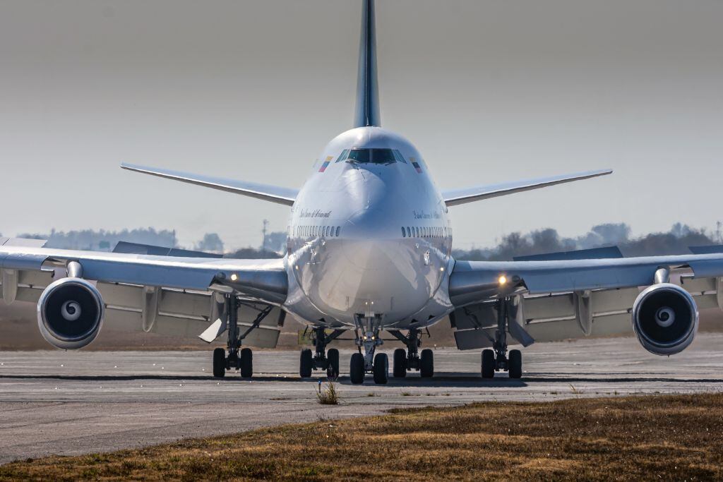 El Boeing 747-300 de la aerolínea Emtrasur de Venezuela