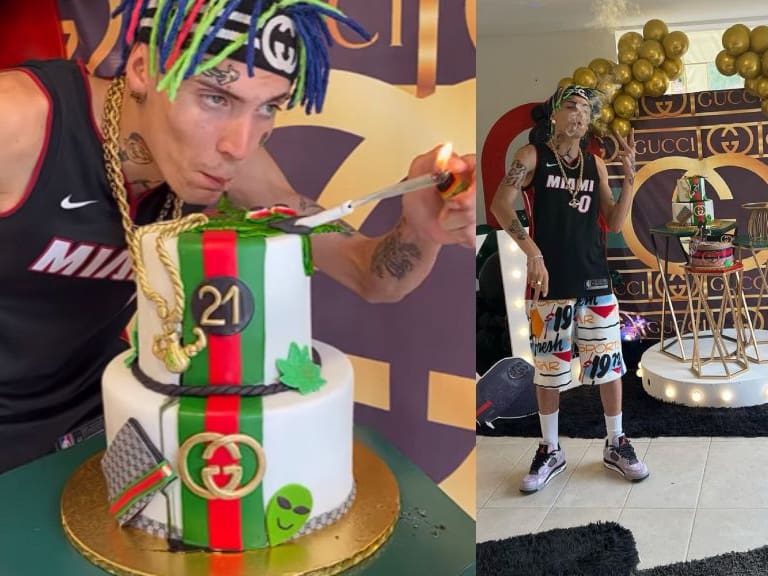 Con una torta de marcianos en la que podía fumar: Marcianeke celebra su cumpleaños número 21