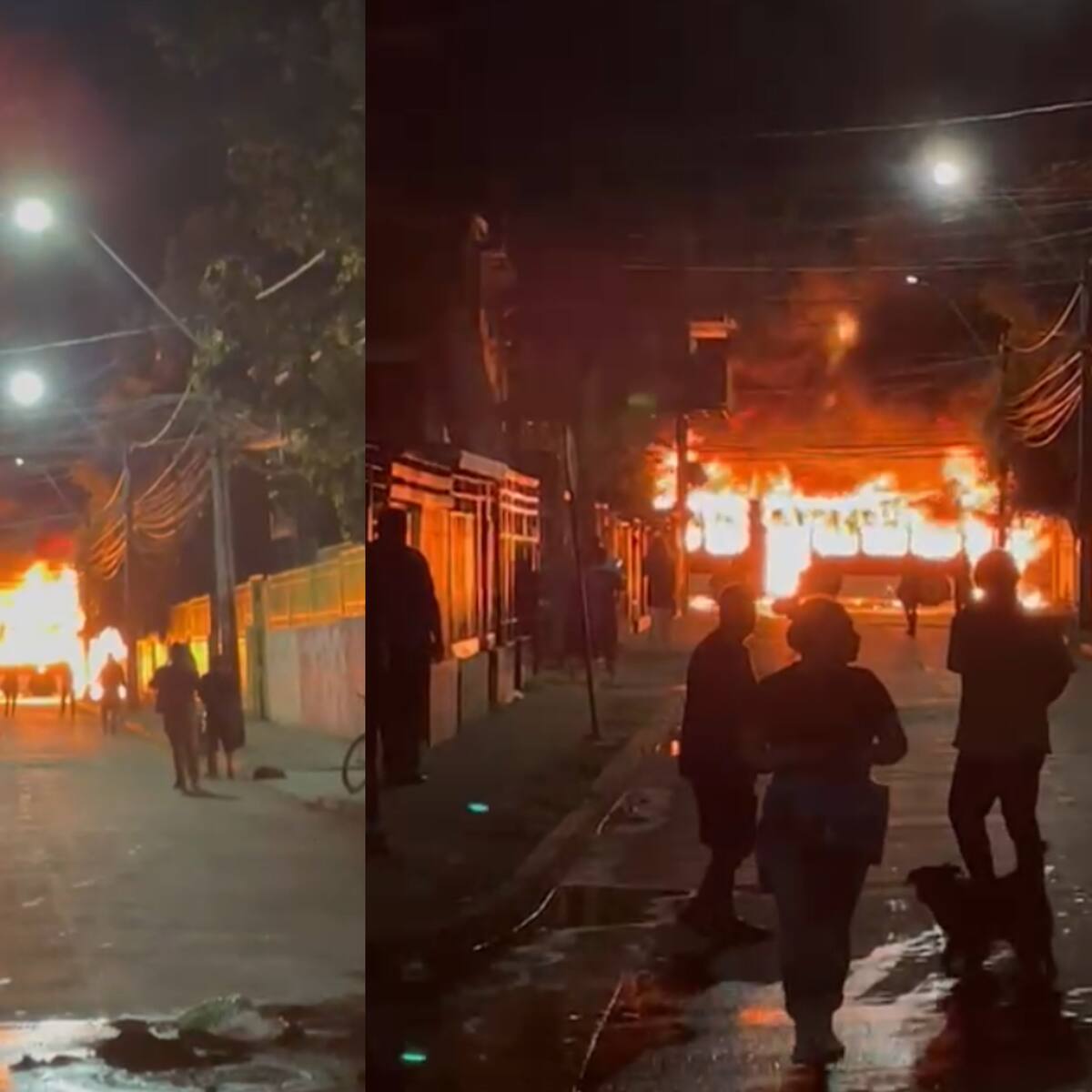 Dos buses RED resultaron quemados durante disturbios por conmemoración de barrista de Colo Colo en Pudahuel