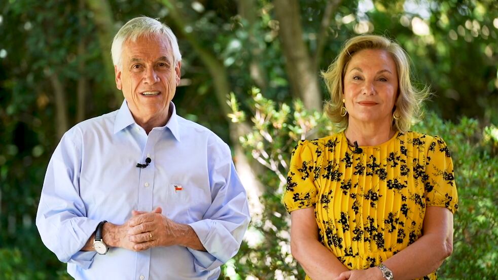Presidente Sebastián Piñera y Cecilia Morel