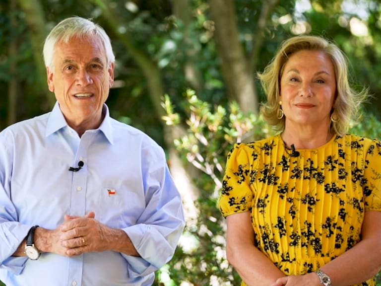 Presidente Sebastián Piñera y Cecilia Morel