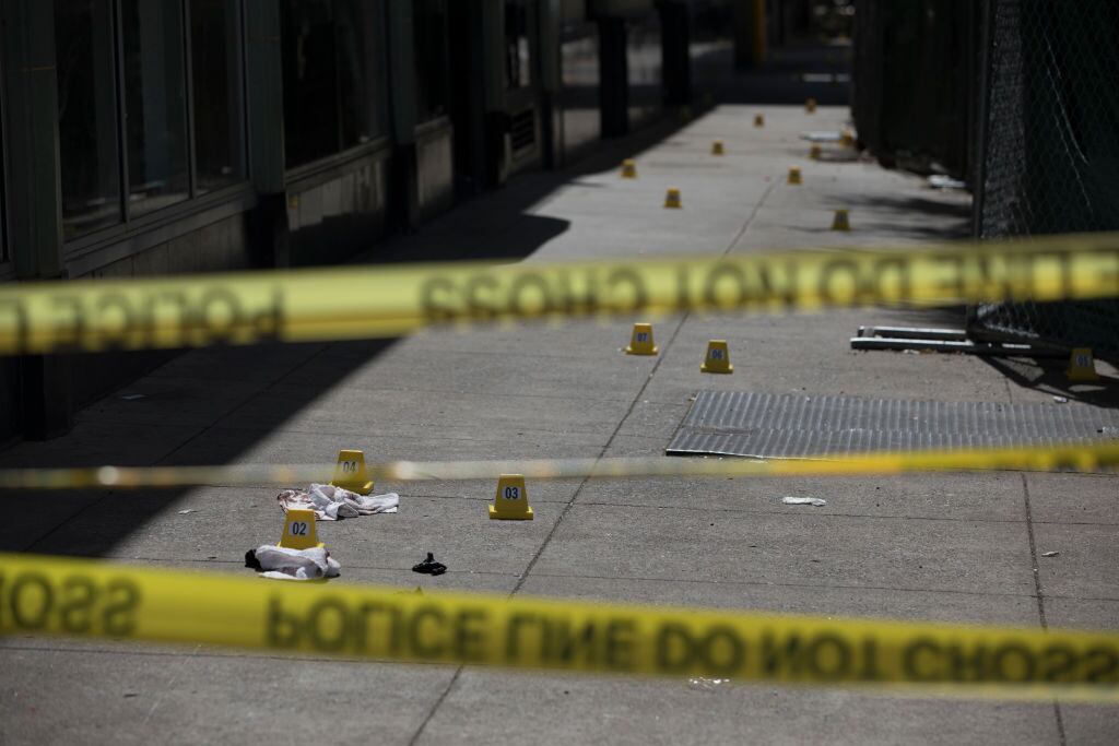 La escena de la balacera que deja seis fallecidos en la ciudad de Sacramento