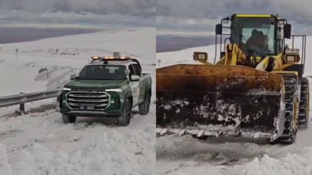 Nevazón en el norte de Chile deja a casi 30 personas atrapadas en el Paso de Jama
