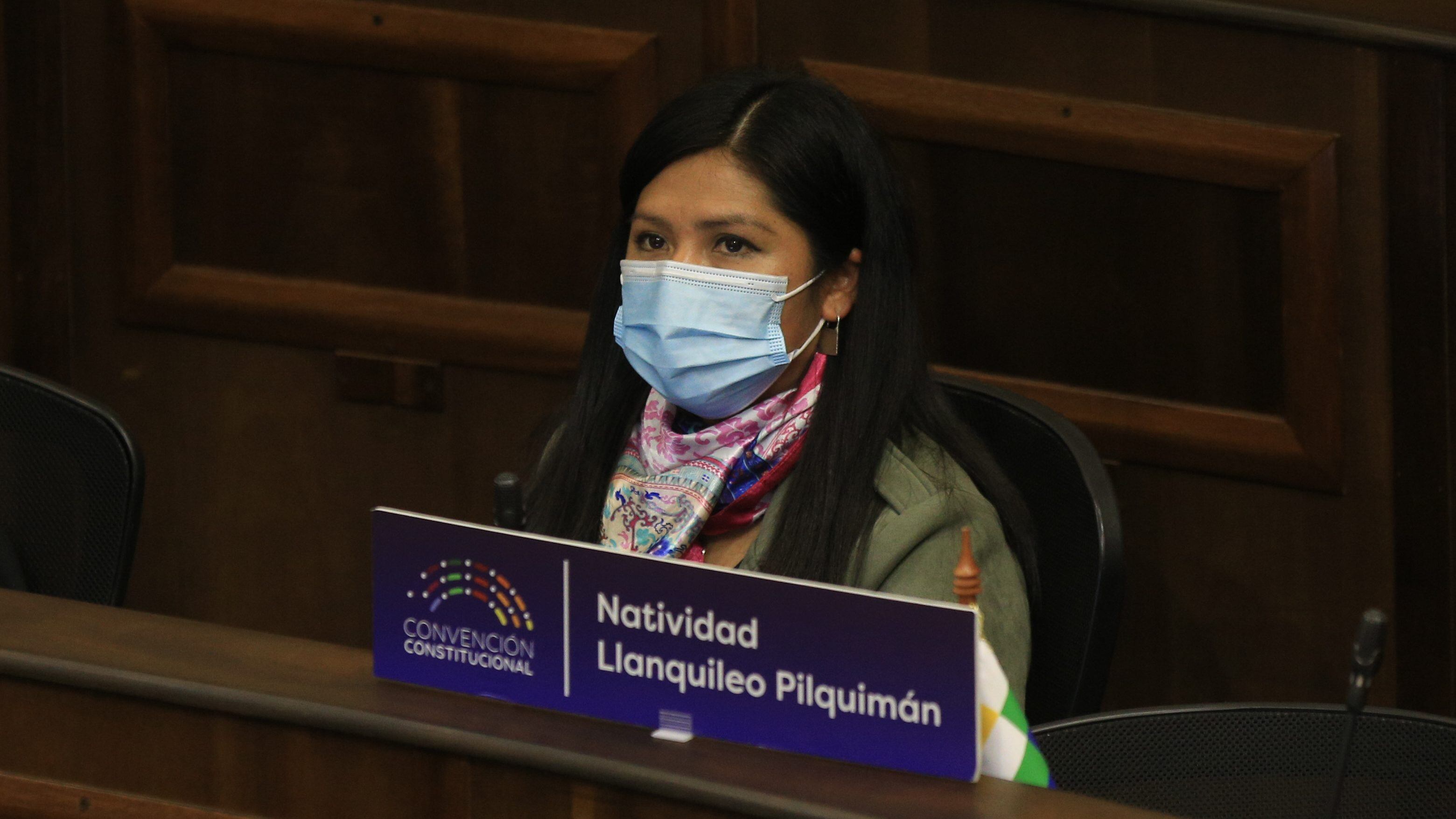 27 de Agosto de 2021 / SANTIAGO Convención Constitucional, llegada de convencionales y actividades de las comisiones
En la foto: Natividad Llanquileo en la Comisión de Reglamento
FOTO: DIEGO MARTIN / AGENCIAUNO