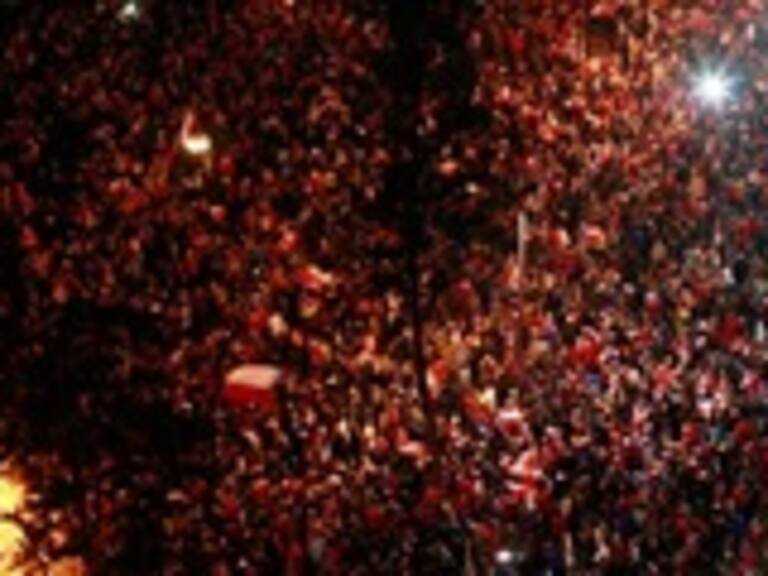 VIDEO Timelapse resume la masiva celebración en Plaza Italia tras el triunfo de Chile