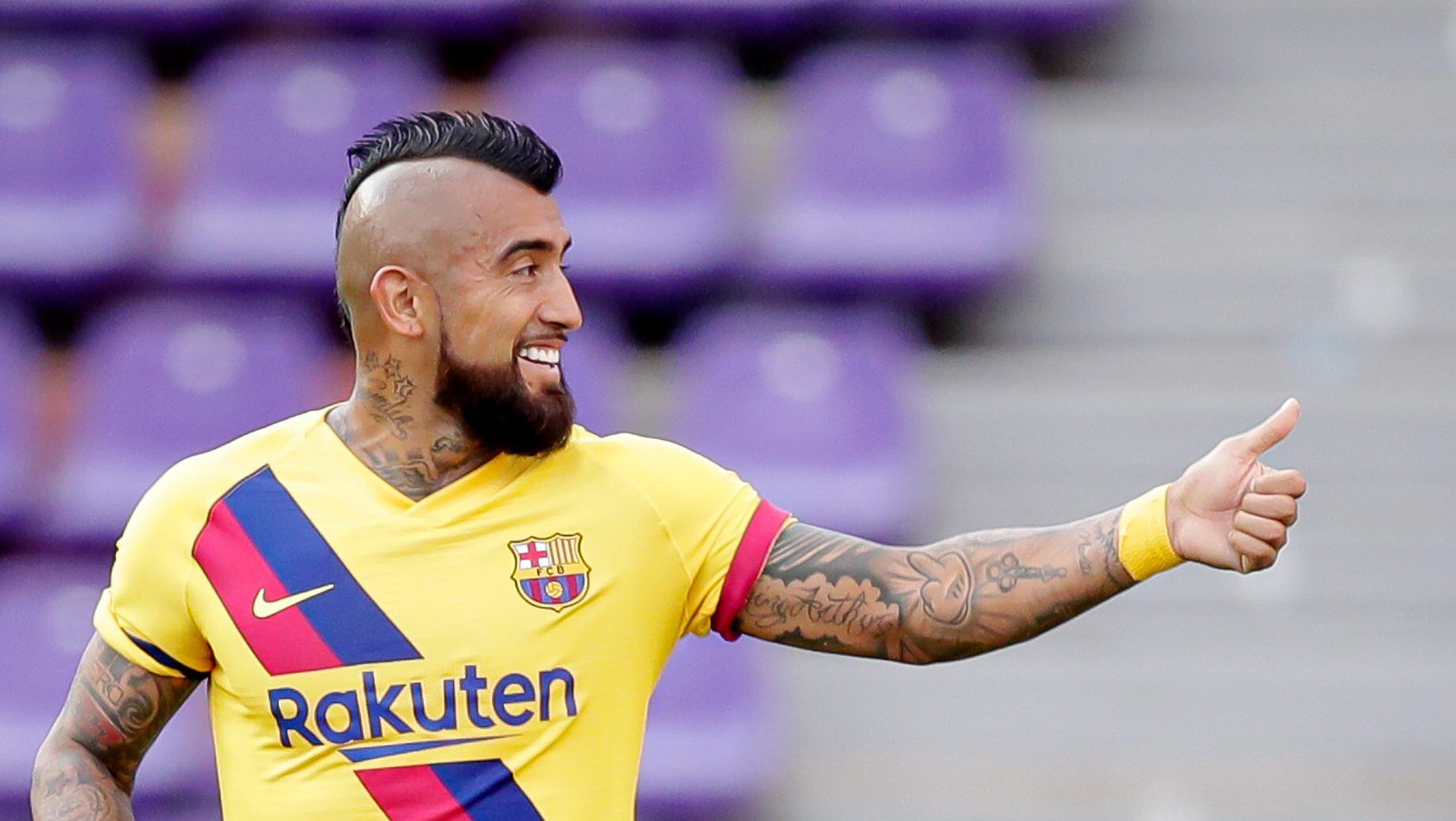Arturo Vidal tras el gol
