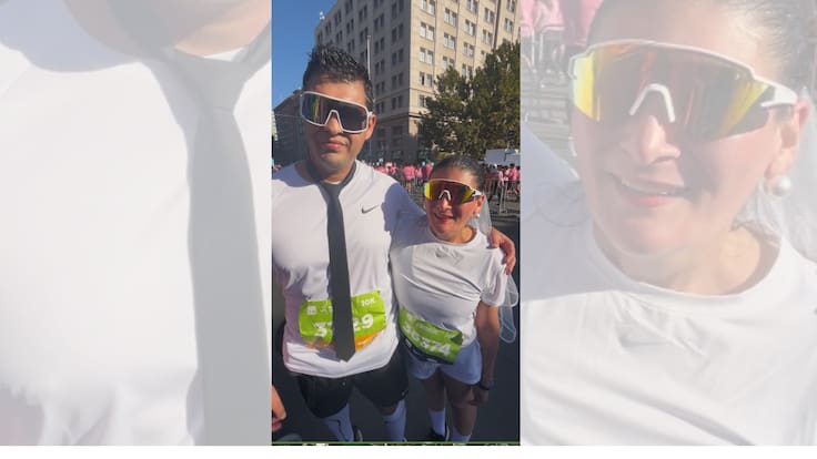 La escena más tierna del Maratón de Santiago 2026: “Nos vamos a casar, siempre corremos juntos...”
