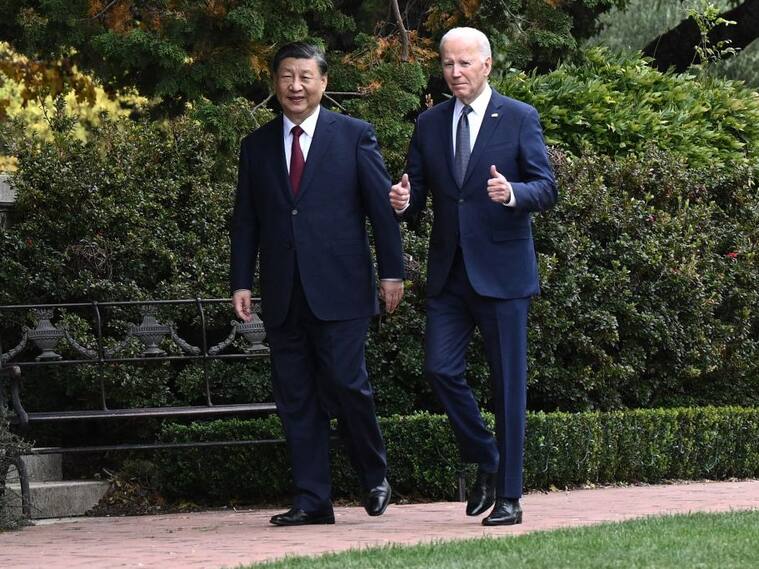 Los presidentes Xi Jinping y Joe Biden tras su reunión bilateral en Estados Unidos