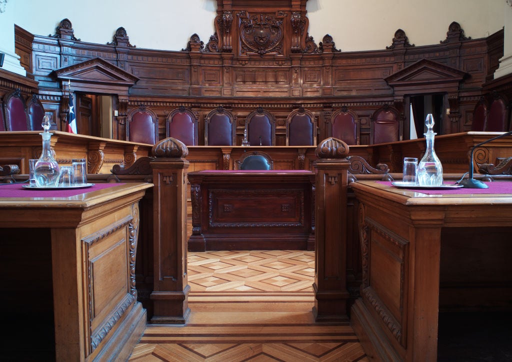Getty Images | Sala de la justicia en el Palacio de Tribunales de Chile
