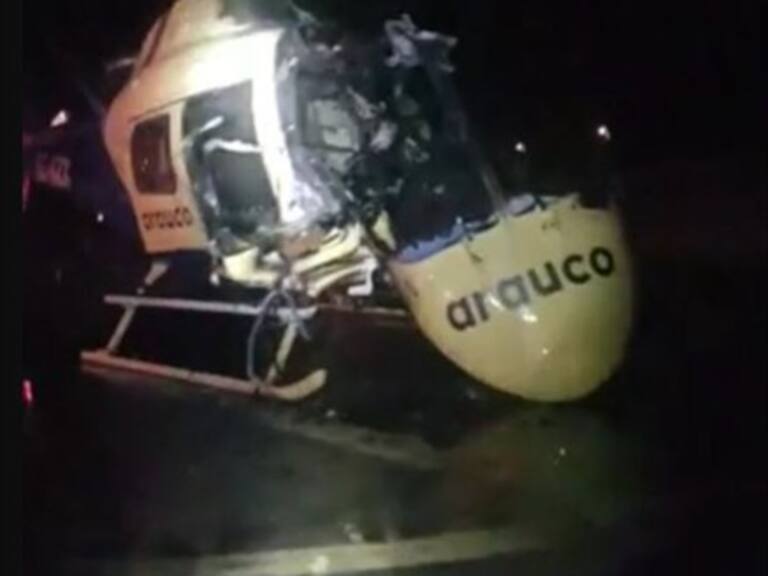 Desconocidos incendian tres helicópteros en base forestal en Curanilahue