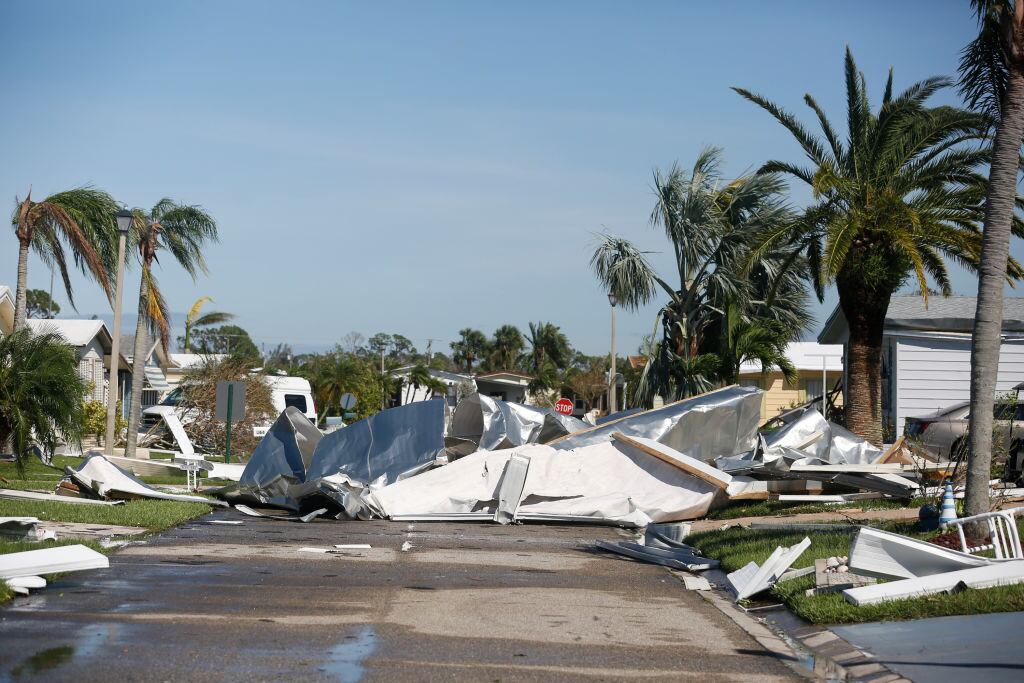 Las viviendas destruidas deja el paso del huracán Ian por North Port