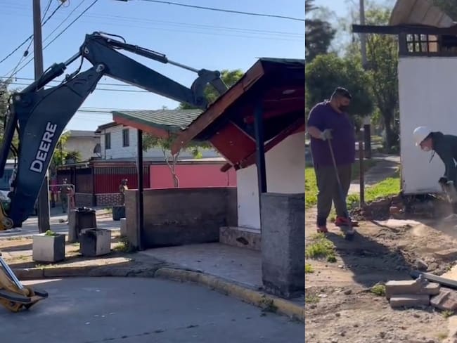 Demuelen nuevo mausoleo narco en San Ramón: estaba instalado a un costado de club deportivo