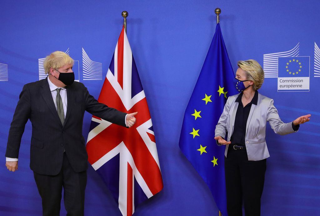 Boris Johnson y Ursula von der Leyen
