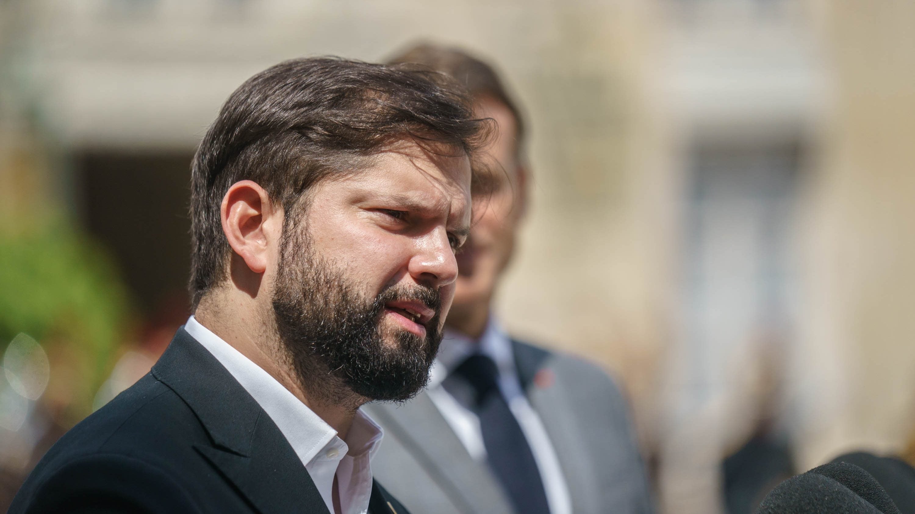 21 de julio de 2023/FRANCIAEl Pesidente de la Republica, Gabriel Boric, es recibido por su par de Francia, el Presidente Emmanuel Macron.
FOTO: PRESIDENCIAL/AGENCIAUNO