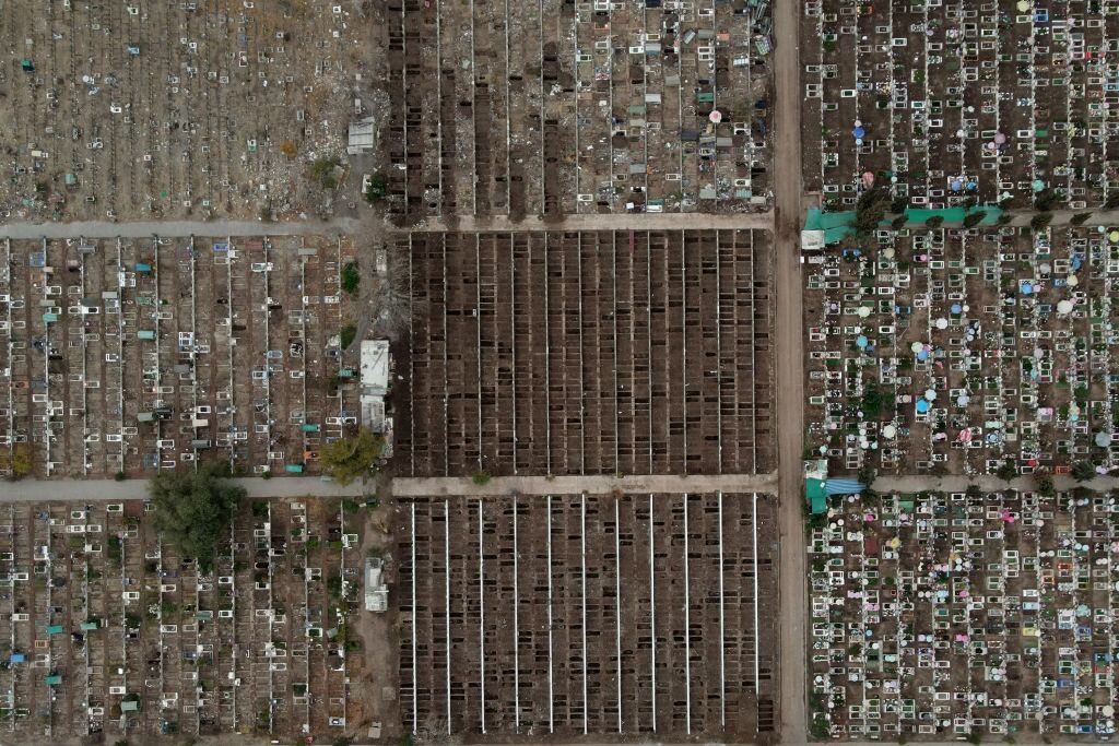Las tumbas en el Cementerio General de Santiago