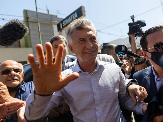 El expresidente argentino Mauricio Macri llega a los tribunales de justicia