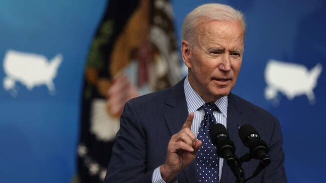 WASHINGTON, DC - JUNE 02: U.S. President Joe Biden speaks during an event in the South Court Auditorium of the White House June 2, 2021 in Washington, DC. President Biden spoke on the COVID-19 response and the vaccination program announcing new incentives including free beer, free childcare and free sports tickets to push Americans to get vaccinated before July 4th. (Photo by Alex Wong/Getty Images)