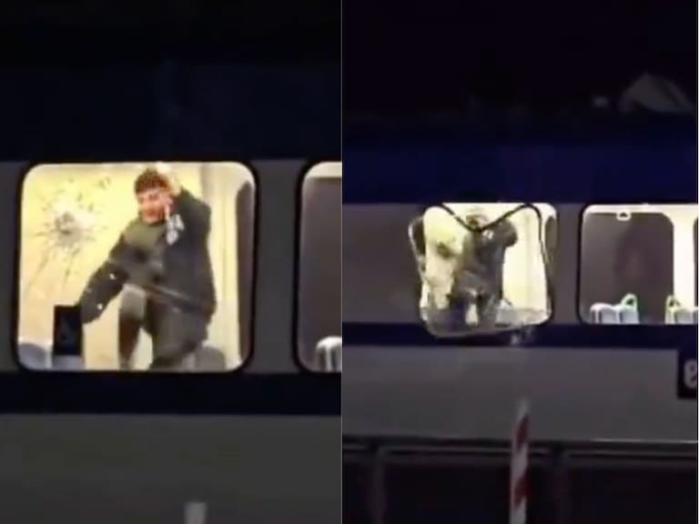 Confuso ataque en Metro de Valparaíso: pasajero habría sido apuñalado y sujeto escapó rompiendo un ventanal