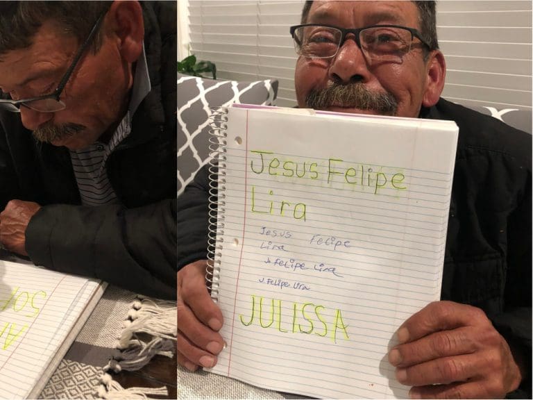¡Emocionó a todos! Abuelito aprendió a escribir y leer durante la cuarentena