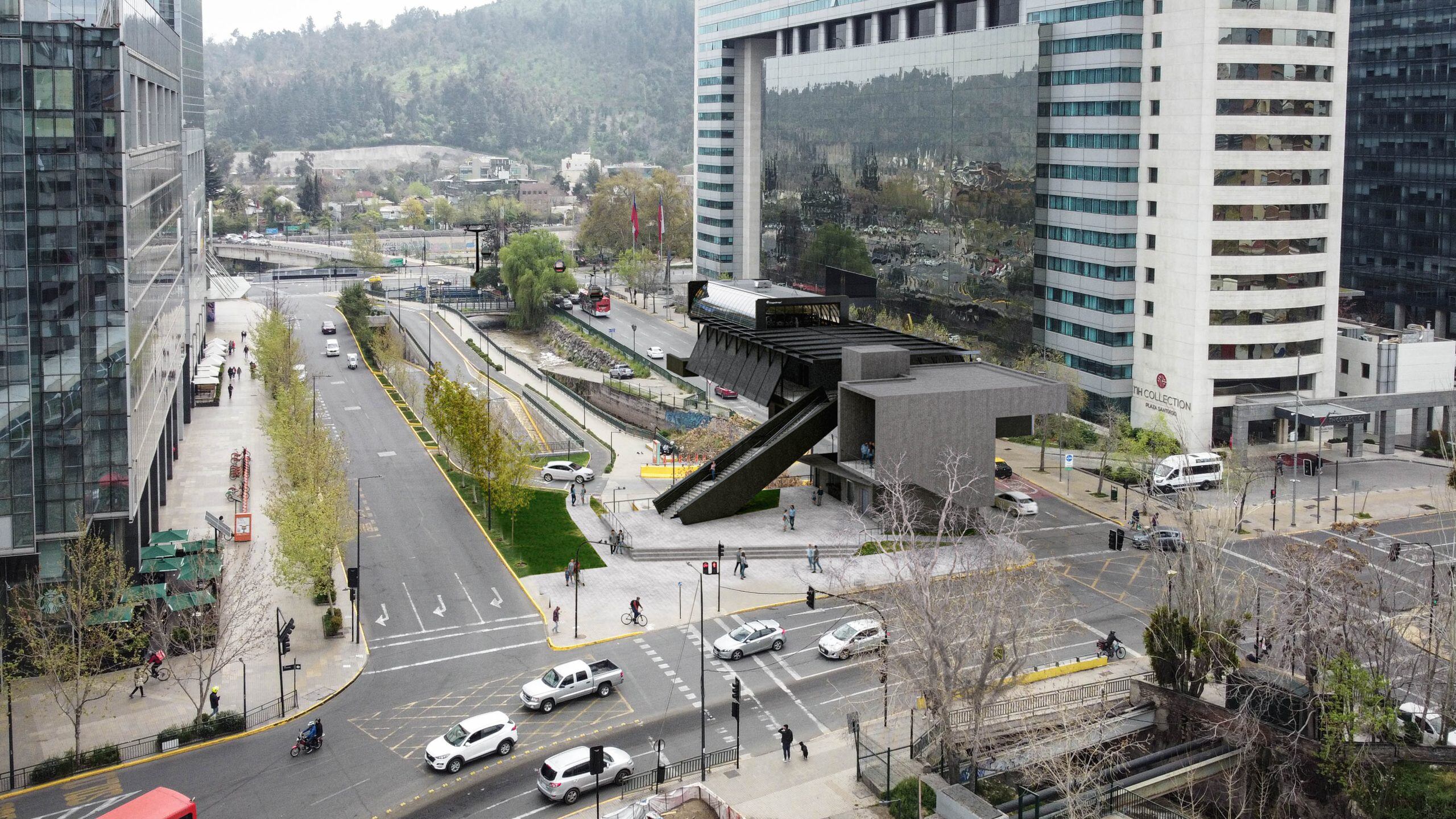 La estación terminal que estará al frente del centro comercial Cenco Costanera.