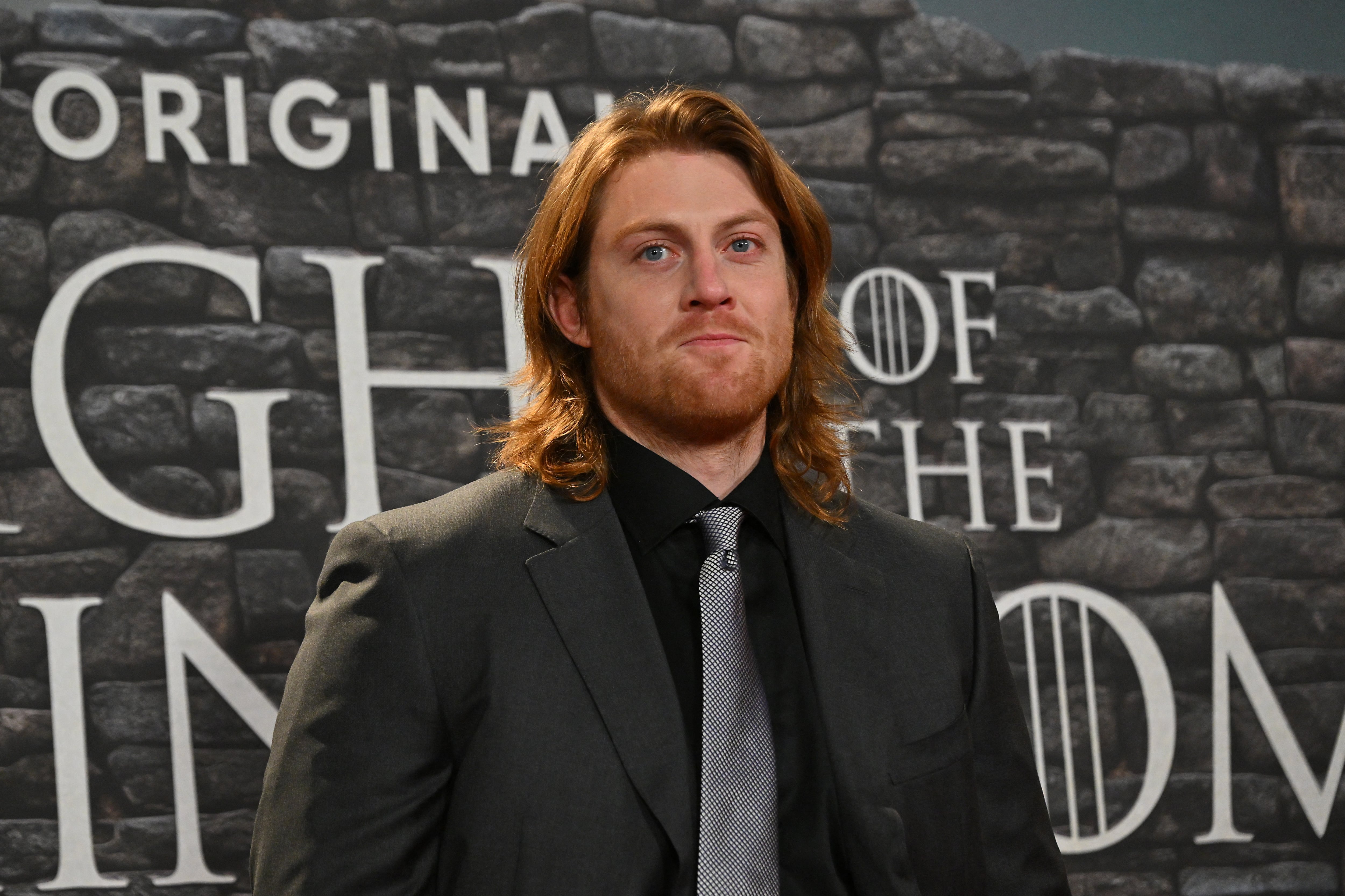 Irish actor and former rugby union player Peter Claffey poses as part of a red carpet event for the newly released HBO MAX production series "A Knight of the Seven Kingdoms", the new prequel of the Game of Thrones saga, in Rome on January 15, 2026. (Photo by Andreas SOLARO / AFP via Getty Images)