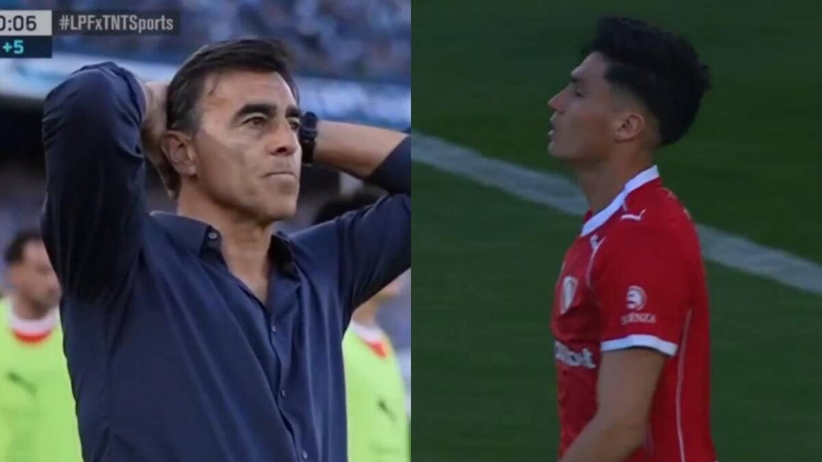 Con insulto incluido: la reacción de Quinteros por el increíble gol que se perdió Galdames en el clásico de Avellaneda