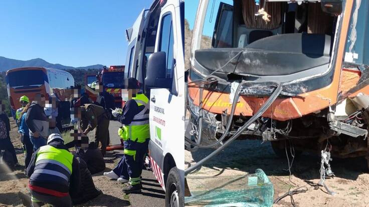Dos muertos y más de 20 lesionados deja violenta colisión entre bus y vehículo menor en la Región de Valparaíso