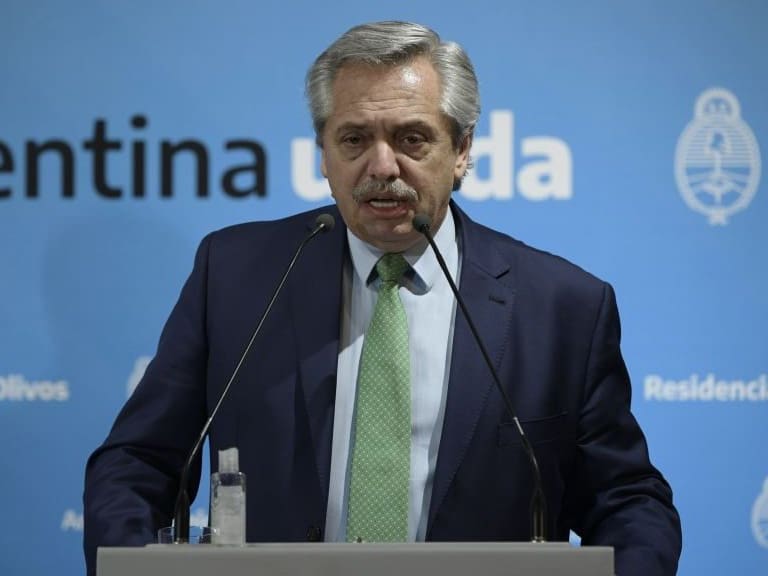 El mandatario argentino Alberto Fernández