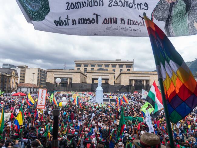 Sindicatos, estudiantes y grupos indígenas se manifestaron en Colombia