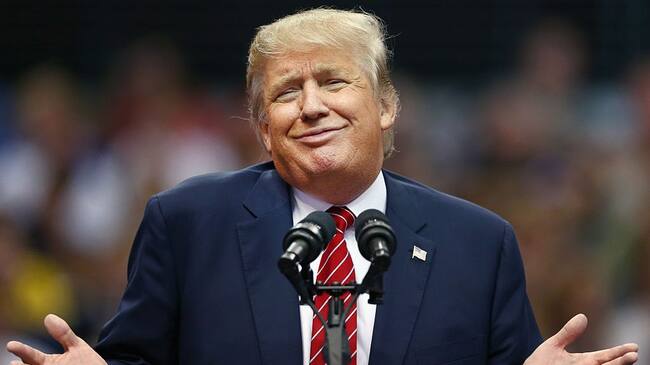 DALLAS, TX - SEPTEMBER 14: Republican presidential candidate Donald Trump speaks during a campaign rally at the American Airlines Center on September 14, 2015 in Dallas, Texas. More than 20,000 tickets have been distributed for the event. (Photo by Tom Pennington/Getty Images)